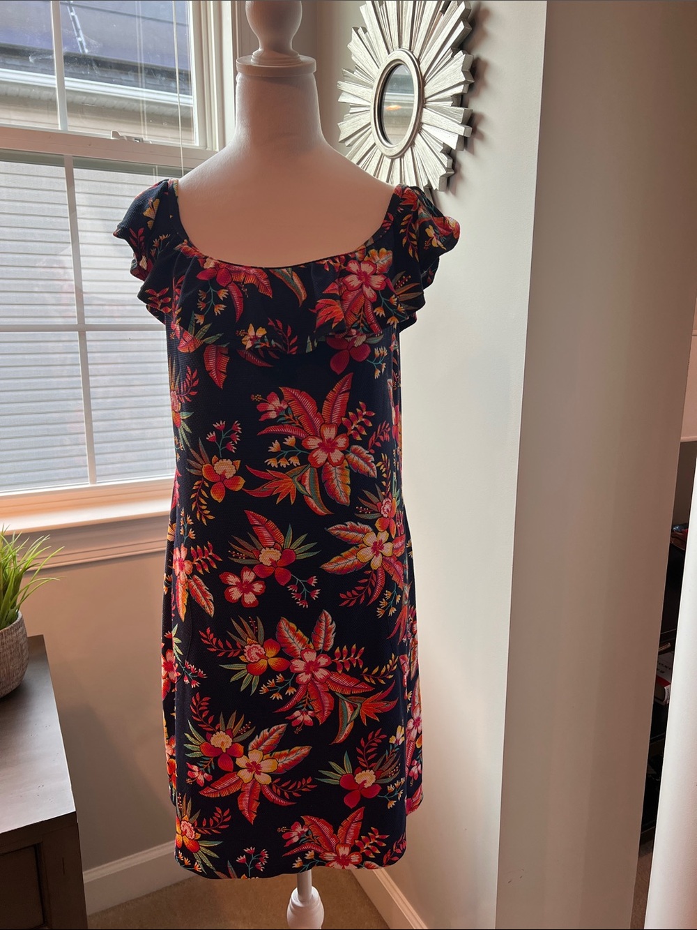 NWOT Tommy Bahama Navy Tropical Floral Mini Dress